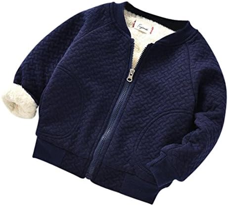 Baby Coat Jacket , Toddler Baby Girls Boys Warm Winter Tops Casual Solid Zip Clothes Coat (6/0-6M, Navy)