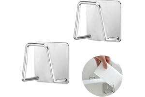 MaYuLa 2Pcs Sponge Holder for Kitchen Sink Stainless Steel Dish Sponge Holder Sink Caddy Organiser Quick Drying Sink Sponge Holder for Bathroom Kitchen