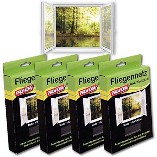 Mückennetze 4er Pack, schwarz, Insektenschutz Fliegennetz von Pro Home - 7