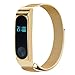 Produktbild Smart Uhrenarmband für Xiaomi Mi Band 2, vneirw Milanaise magnetisch Loop Edelstahl Armbanduhr Ersatz Band Armband Armband Batterien Zubehör, gold