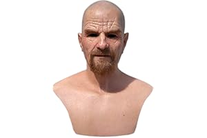 EAGSTRIKY Old Man Mask, Realistic Latex Mask, Party and Cosplay Mask, for Adults - Ideal for Halloween