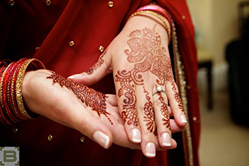 Das Profi Henna Set! Original Kaveri Henna Kegel inkl. Henna Öl / 100% natürliches temporäres Henna Tattoo / 4 Kegel + 5ml Öl - 2