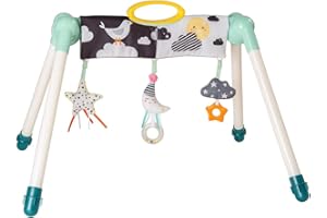 Taf Toys Mini Moon Take to Play Baby Activity Gym, Double Sided, Foldable Baby Play Gym with 3 Sensory Hanging Toys, Perfect to use with Bouncers. Suitable for Baby Boys & Girls from Birth 0 Months +