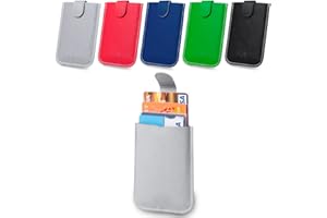 ANTEVIA MATÉRIAUX ANTEVIA - Porte Carte bancaire Anti piratage RFID Ultra Fin avec Compartiment Billet | Plus DE 20 MODÈLES | Fidélité Crédit Homme Femme | Couleur: Gris (Serbin Gris)