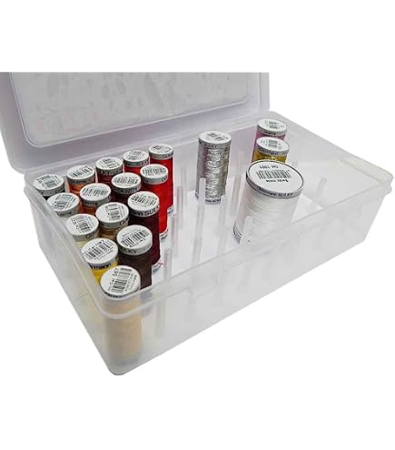 Elizabeth Ward Vassoio Organizer Per Perline 45 Pezzi - Contenitore Impilabile Con 42 Scomparti E Coperchio, Per Gioielli E DIY - 4