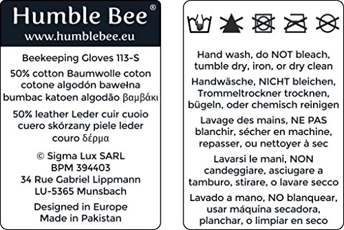 Humble Bee 113-S Imkerhandschuhe mit verstärkten Handgelenken (Small) - 7