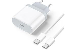 TORTOISE LOOK 20W USB C Rapido Caricatore with 2M Cavo Per iPhone 15/15 Pro/15 Pro Max/15 Plus, iPad Pro, iPad Air, iPad Mini, iPad 10 generazione, USBC Spina Alimentatore Presa Carica Muro Ricarica