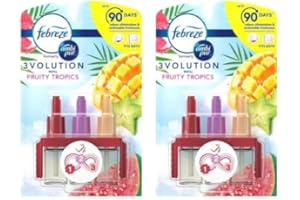 GENERIC Febreze Ambi Pur 3Volution Air Freshener Plug-in Diffuser Refills, Pack of Two, 2 x 20 ml, Fruity Tropics Scent