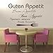 Produktbild HomeTattoo ® WANDTATTOO Wandaufkleber Guten Appetit Bon Appetit Esszimmer Küche 352 XL ( L x B ) ca. 58 x 90 cm (braun 800)