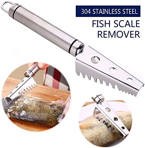 Fish Scale Scraper Fish Scale Remover Stainless Steel with 2 Sawtooth Design for Fast and Easy Fish Scale Removing