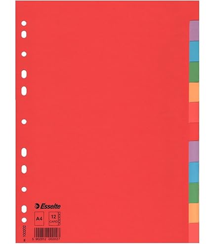 Rif. 1610SE - Set Di 5 Divisori In Carta Pastello Riciclata, 170 G - Foto 4