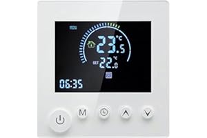 GOCK Termostato WiFi per Caldaia a Gas,Termostato Wi-Fi Schermo LCD Programmabile con Alexa Assistant e Telefono App…