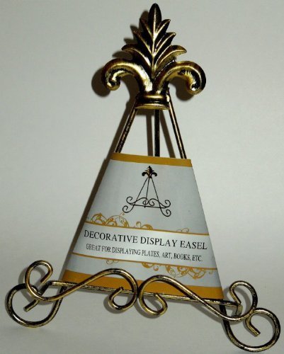 Antique Brass DECORATIVE DISPLAY EASEL STAND PLATE RACK by DESIDERATA