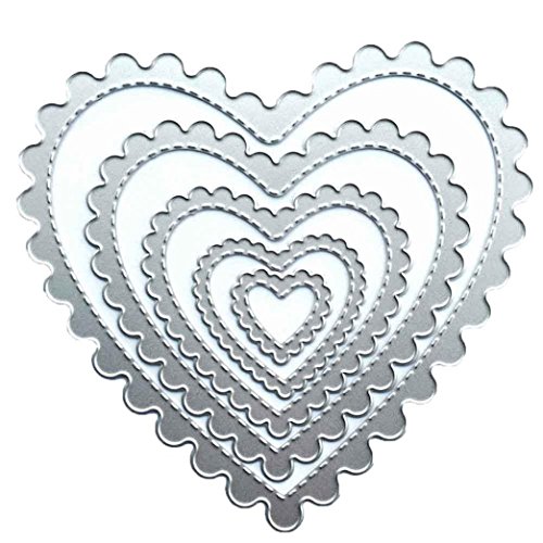 DIY Juego de Troqueles,FNKDOR Cutting Pad Replacements para Máquina Troqueladora y Estampadora Scrapbooking (Plata, I)
