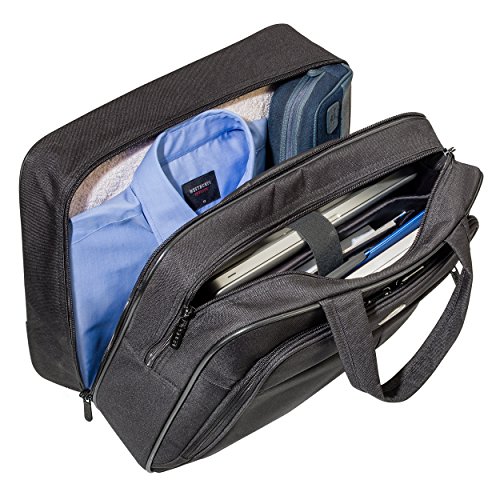 PEDEA Business Laptop-Rollkoffer Premium-Air Trolley Rollkoffer Koffer Reisekoffer Tasche inkl  Fach f  r Notebooks bis 17 3 Zoll  43 9 cm   schwarz