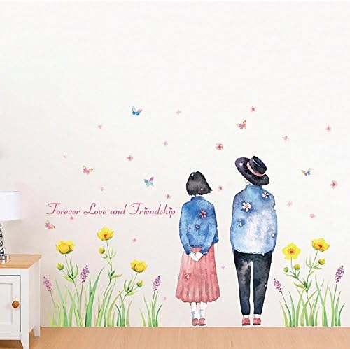 Couple Figure Wall Stickers Bedroom Living Room Wall Decoration