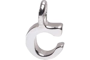 MARKYLIS Sterling Silver Italian 925 Small Cute Alphabet Initial Letter Pendant Jewellery Charm - A - Z - 8mm - Choose your letter for Women and Children A B C D E F G H I J K L M N O P Q R S T U V W X Y Z