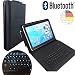 Produktbild LED Qwertz Tastatur Hülle für Huawei MediaPad M5 27,43 cm (10,8 Zoll) - PU Tasche mit LED Tasten - Bluetooth kabellos - Schwarz LT1