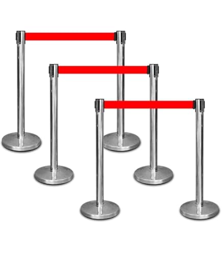 Uxcell Fixed Wall Mount Retractable Belt Barrier Fixed Crowd Control Retractable Belts For Queue Retail Stores Stadium Silver Orange 9 84 Ft - View #9