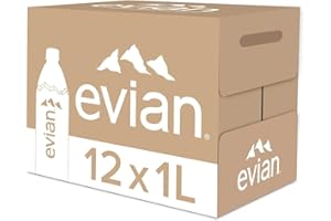 evian Still Mineral Water, 12 x 1 Litre