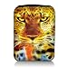 Produktbild Luxburg® Design Tasche Hülle Sleeve Etui für Kindle Paperwhite, Kindle Voyage 6 Zoll, Tolino Vision 4 HD / Vision 3 HD / Vision2 / Vision 1 / Shine 2 HD, Tolino Page, Sony PRS-T3, Pocketbook Touch Lux 3, Motiv: Leopard