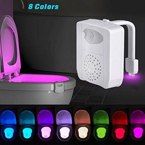 UV Sterilizer Toilet Night Light, Motion Activated LED Nightlight with Aromatherapy, Two Modes with 8 Color Changing Sensor LED Washroom Night Light for Any Toilet (8-Color)