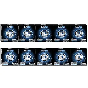 NOTTY BOY LetsPlay Plain Extra Lubricated Condom For Men - 30 Count (Pack of 10)