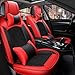 Produktbild LN Auto Sitzbezug 5 Sitze Voll Universal/Geeignet Für Einfache Reinigung Rutschfeste Vier Jahreszeiten Autositz (Rot)