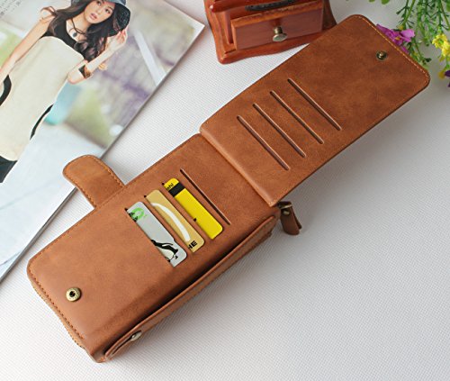 Galaxy S8 H  lle  Lively Life PU Leder Wallet H  lle Multifunktions Abnehmbare Rei  verschluss Schutzh  lle Flip Case Cover mit Kartenf  cher Card Slo