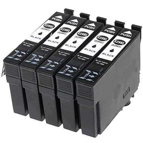 5er Set EasyInk Druckerpatronen zu EPSON T2991XL Black für Epson Expression Home XP-332, Expression Home XP-335, Expression, Expression Home XP-432, Expression Home XP-435
