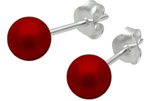 SOULCATS Soul-Cats 1 paire de boucles d'oreilles en argent 925 perle en 4 couleurs différentes Ø 5 mm