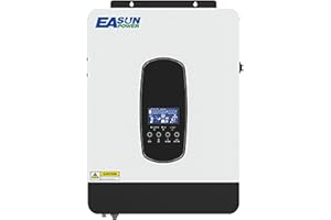 POWLAND 7KVA 6200W Inverter ibrido 48V, inverter off-grid a onda sinusoidale pura, ingresso fotovoltaico 55-430VDC, con regolatore di carica solare MPPT 110A, per batterie al piombo e al litio da 48V