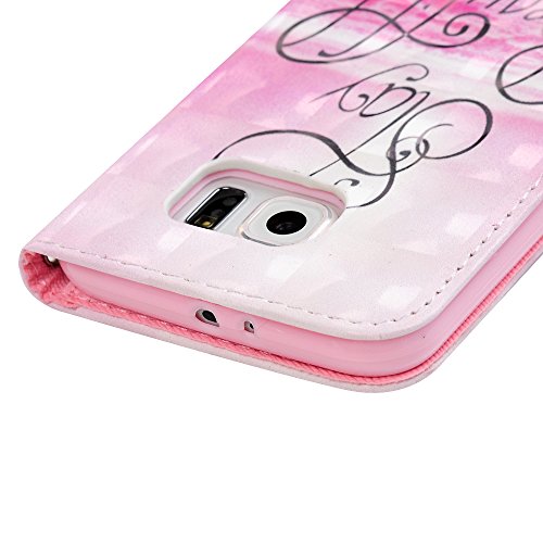 Lanveni Galaxy S6 H  lle  Handyh  lle Samsung Galaxy S6 Flip Case Cover PU Lederh  lle Schutzh  lle Magnetverschluss Ledertasche mit Stander Function 