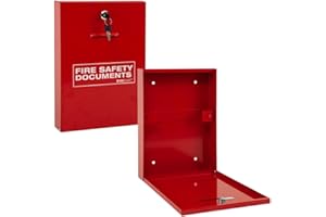 Firechief DHS1 Document Holder with Key Lock, Red