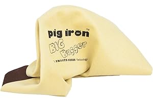 PIG IRON BIG BUFFER Extra Large Premium Lens Cleaning Cloth with Smooth Shine Technology. Lint Free Microfibre Cloth for Camera, Eye Glasses, Spectacles, Phone, iPad, Binlcuars. No Fog Microfiber Screen Wipes