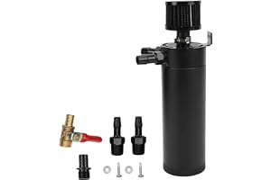 Qiilu 2 Port Oil Catch Can Kit Universal Oil Catch Can Reservoir Tank Motor Luft Ölabscheider mit Entlüftungsfilter Auto Umpa