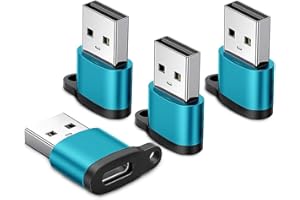 NAVZA USB C to USB Adapter 4 Pack, USB 3.0 Type C Female to USB A Male Converter, Compatible with MacBook, iPhone 16/15/14, iPad, Apple Watch 10/9/8, Smartphone, Galaxy S24/S23/A34, AirPods, Tablet, Laptop