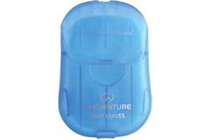 Lifeventure Travel Wash Leaves x50 Foaming Paper Soap Flakes for Home Travel Camping Hiking and Outdoor Activities