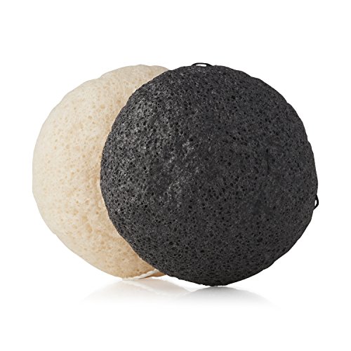 ArtNaturals Konjak Naturschwämme aus Bambuskohle und Pflanzenfasern – Gesichtsreinigung und Peeling – 2er Pack - 4