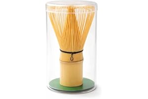 Fouet Matcha en bambou doré fait à la main,Fouet Matcha avec 76 Dents,Kit de Démarrage Traditionnel pour Matcha,traditionnel japonais Chasen Matcha agitateur,Parfait pour la Cérémonie du Thé