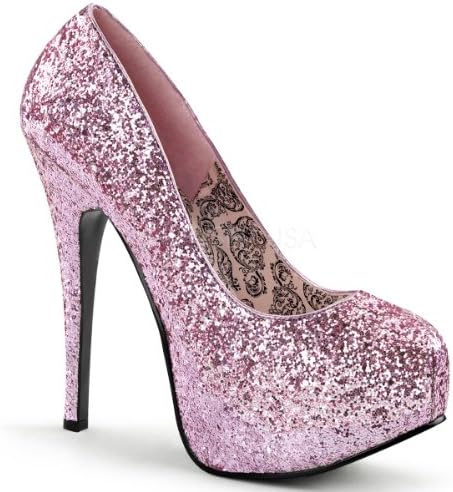 TEEZE-06G Pump B. Pink Glitter 8 UK