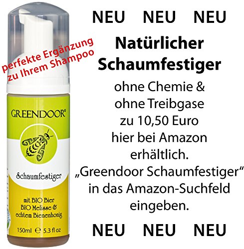 Greendoor Natur Shampoo Eisenkraut Kamille 200 ml – für kraftloses Haar, ohne Sulfate, ohne Silikon, ohne Konservierungsmittel, basische BIO Haarpflege, all natural, 100% biologisch abbaubar - 7