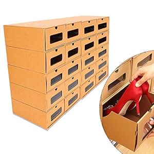 YIYIBY Schuhbox Schuhaufbewahrung Set, 20X aufbewahrungsbox Stapelbar