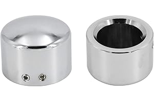 HCmotorku Moto Asse Anteriore Dado Coperture Cap Fit per Harley Touring Electra Road Street Glide Softail Dyna Sportster 883 2008-Più tardi Chrome