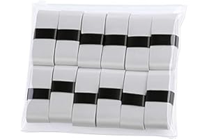 PANGDA 12 Stück Tennis- und Badmintonschläger-Overgrips für rutschfesten und saugfähigen Griff (weiß)