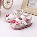 Voberry®1 Pair Cute Toddler New Flowers Girls Sandals Lighted Soft-Soled Princess Baby Shoes (4.5, White)