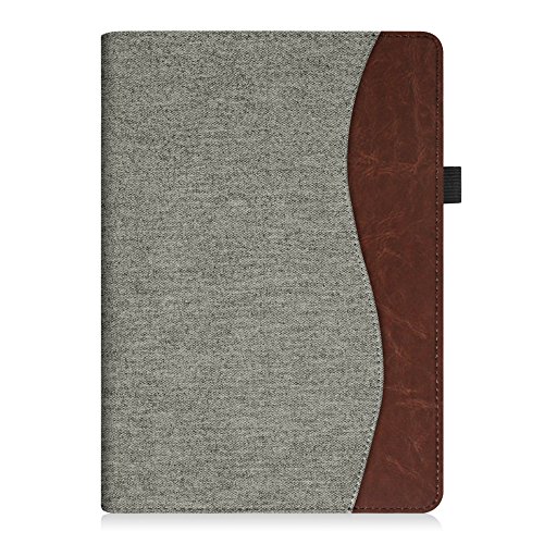 Fintie iPad 9.7 Zoll 2017 / iPad Air 2 / iPad Air Hülle – [Eckenschutz] Multi-Winkel Betrachtung Folio Stand Schutzhülle Cover Case Tasche mit Dokumentschlitze, Standfunktion, Auto Wake / Sleep für Apple iPad 2017 Neue Modell 9.7″ Retina Display Tablet, iPad Air 1/2, Denim grau - 8