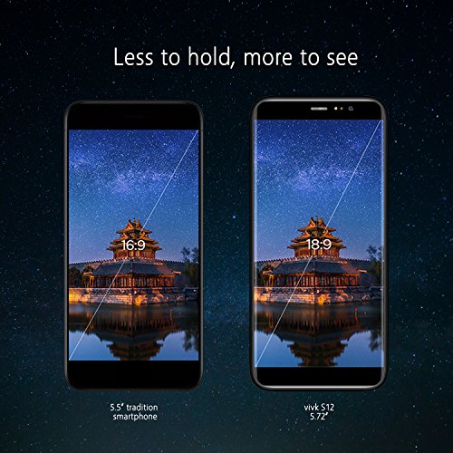 Cellulari in offerta, VIVK R8 5.72 Pollici Dual Sim Smartphone Android, Fotocamera (5MP + 8MP) e 16GB Memoria Interna, IPS Infinity Display HD+ 1440x720 pixel, WIFI, GPS - Nero