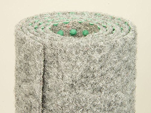 Premium Rasenteppich Kunstrasen Patio mit Noppen – Farbe Grau | Vliesrasen mit Drainage | Gesamthöhe ca. 7,5mm | Gewicht 1100g/m² | Pflegeleichte Strapazierfähig | Kunstrasenteppich – 2,00m x 3,00m - 5