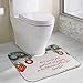 Produktbild Hoklcvd Personalisierte Toilette Teppich-Wish-You-Merry-Christmas Toilette U-förmige MatCartoon weiche Matte Dusche Boden Teppichboden Badezimmer